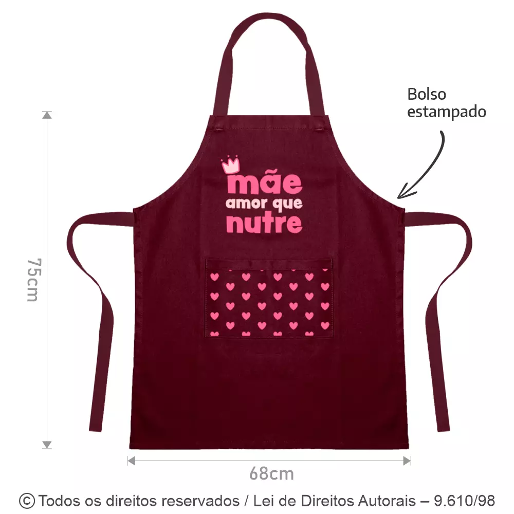 AVENTAL GRANDE DE OXFORD COM BOLSO 68X75CM AV28OX