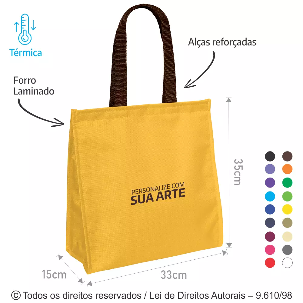 BOLSA TERMICA 17 LITROS NYLON 600G 33x35x15CM 281N