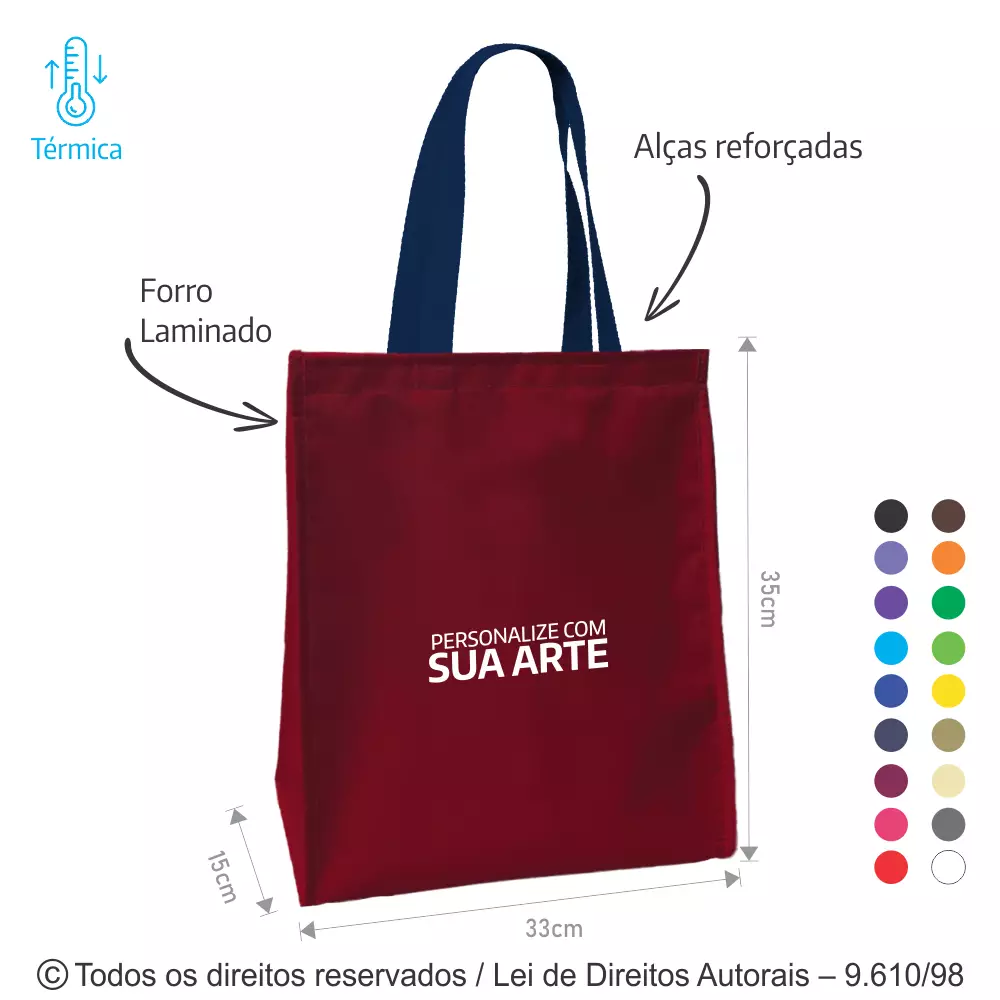 BOLSA TERMICA 17 LITROS NYLON 600G 33x35x15CM 281N