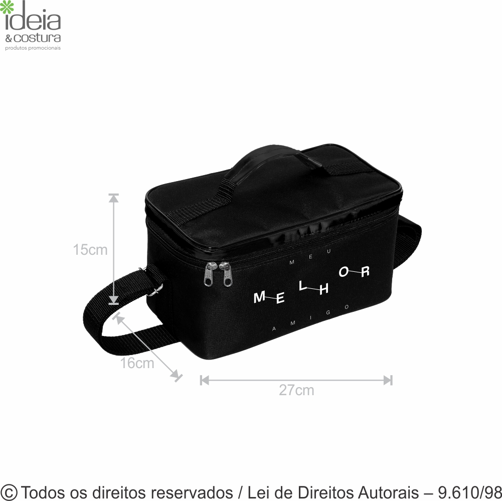 BOLSA TERMICA 6,5 LITROS EM NYLON 600G 27X15X16CM 176N