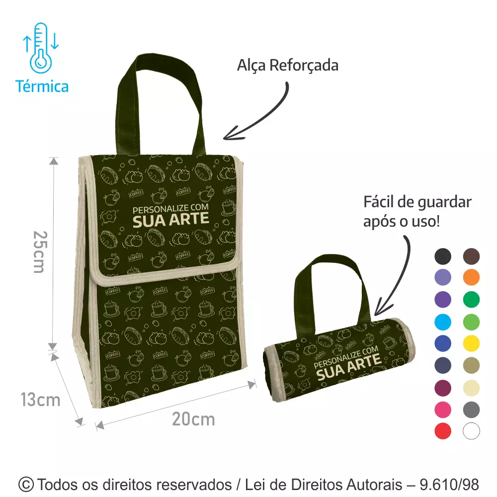 BOLSA TERMICA DE NYLON 600G 4,5l 20X25X13CM 307N
