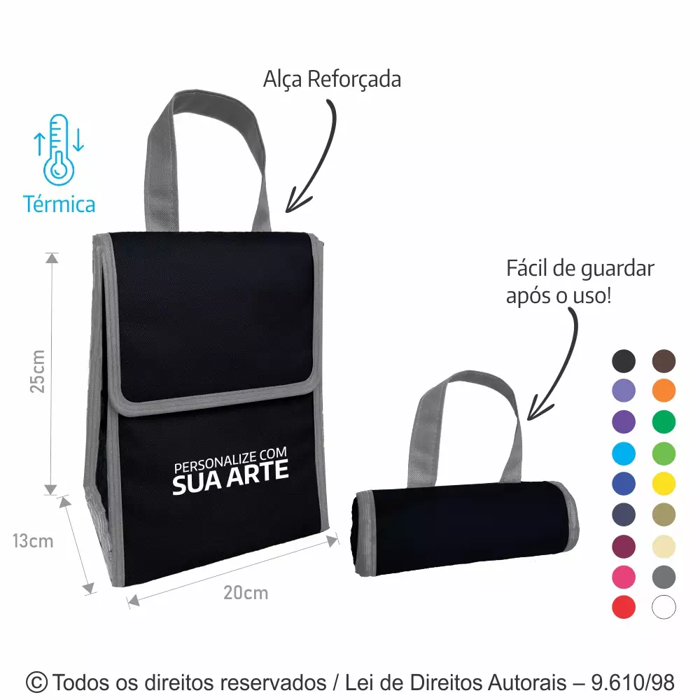 BOLSA TERMICA DE NYLON 600G 4,5l 20X25X13CM 307N