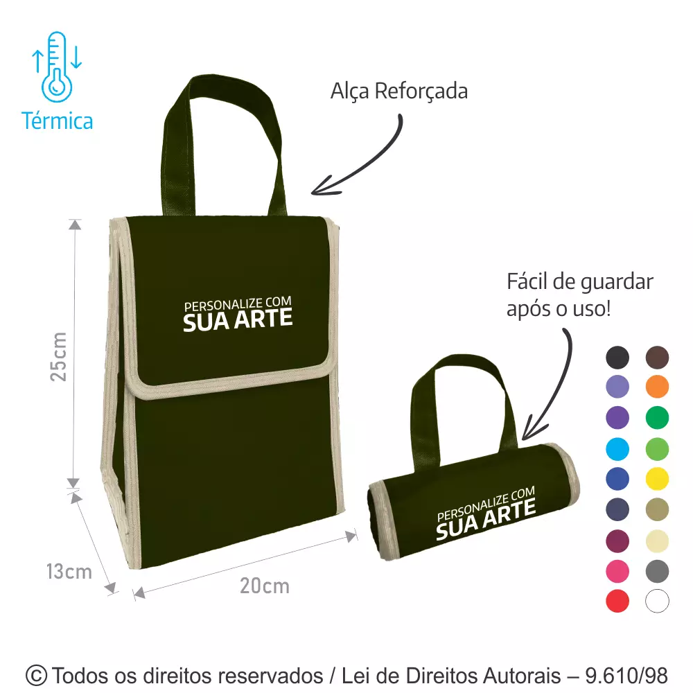 BOLSA TERMICA DE NYLON 600G 4,5l 20X25X13CM 307N
