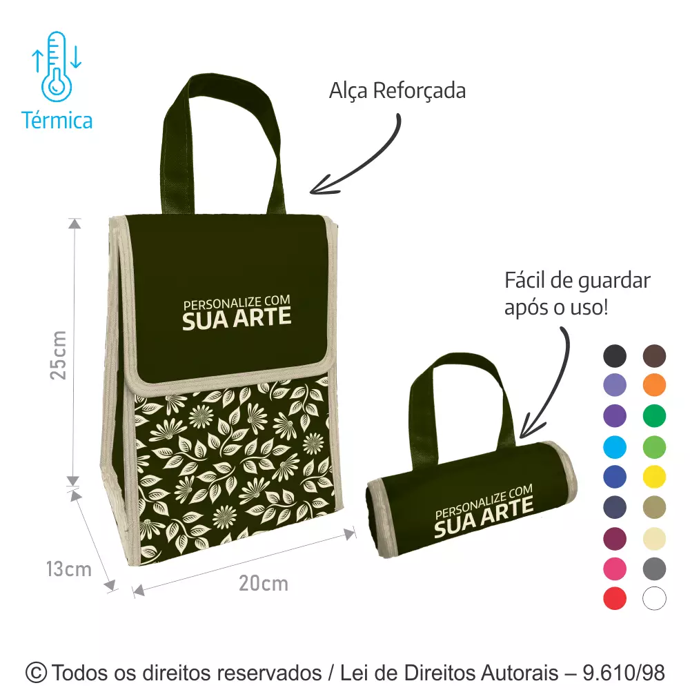 BOLSA TERMICA DE NYLON 600G 4,5l 20X25X13CM 307N