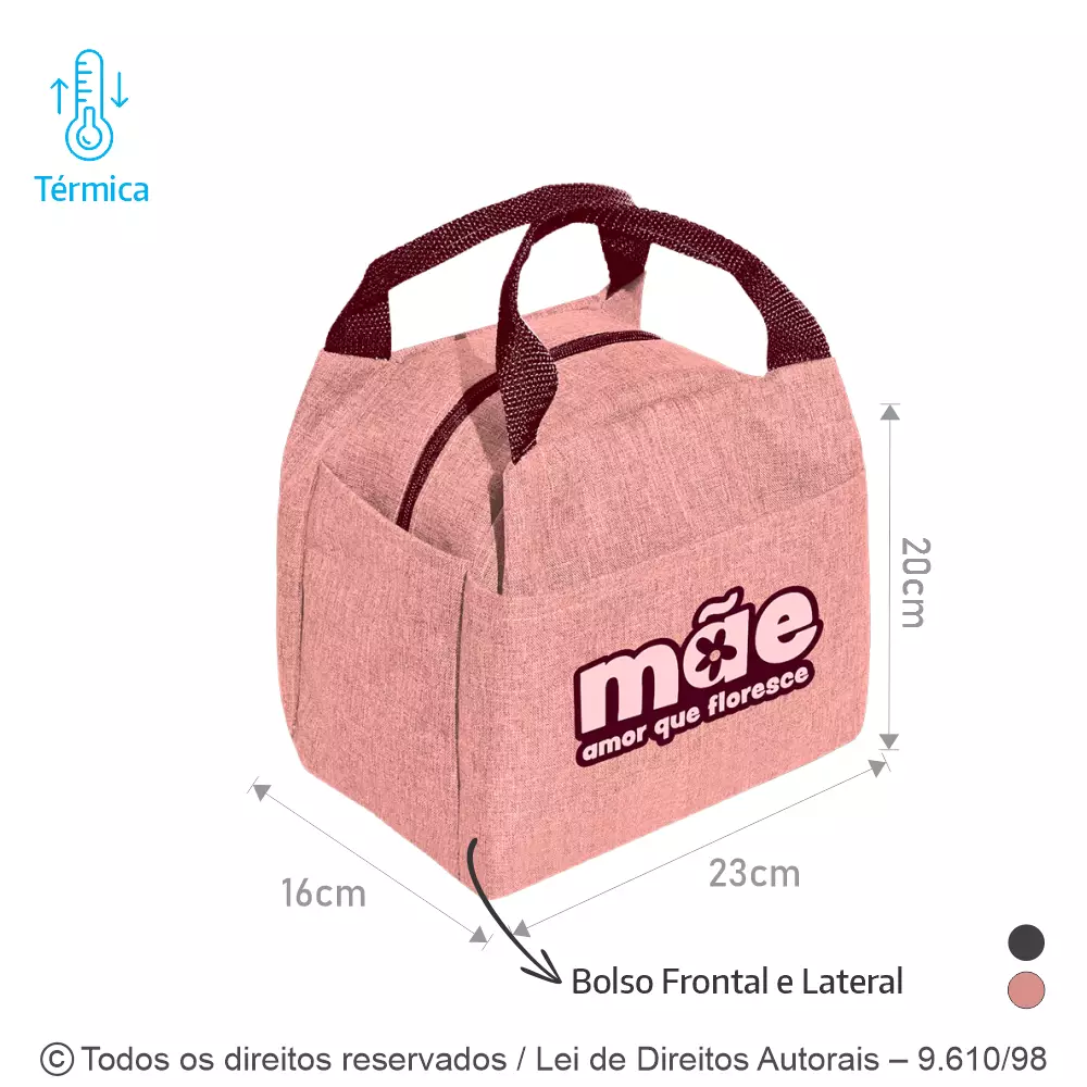 BOLSA TERMICA TECIDO MESCLA 23X20X16CM 275M