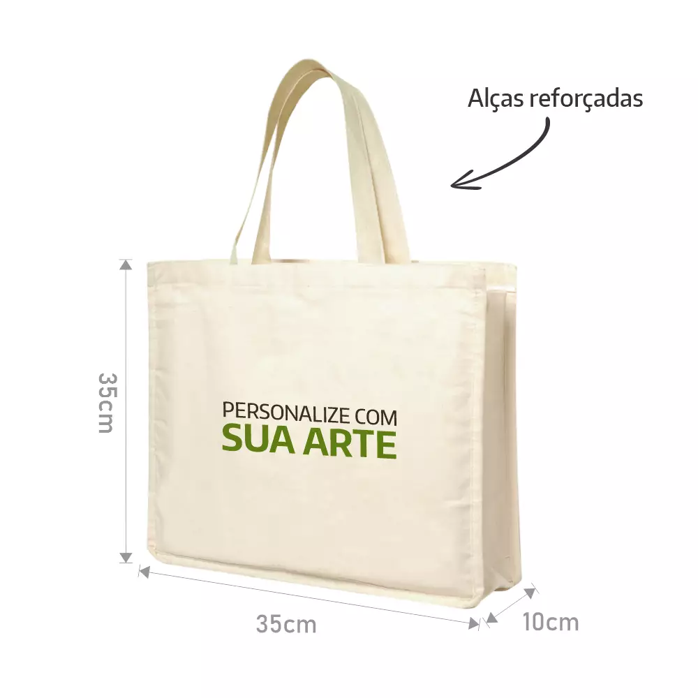 ECOBAG DE ALGODAO 35X35X10CM 31A