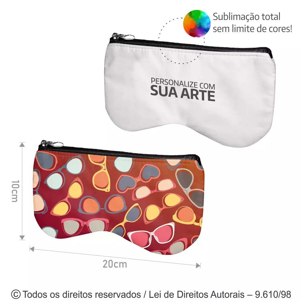 PORTA OCULOS EM TRICOLINE 20X10CM 074TR