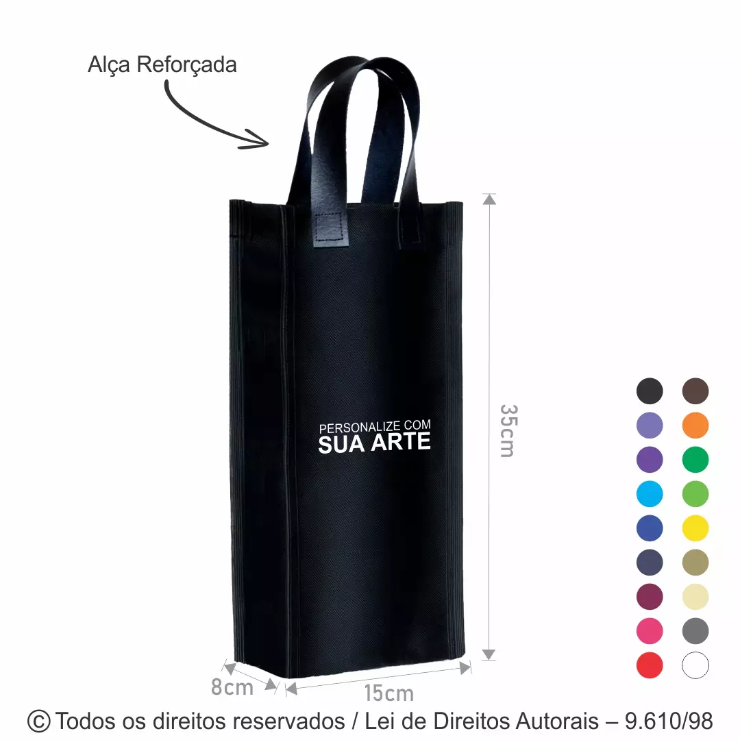 PORTA VINHO DE NYLON 600G 15X35X8CM 417N