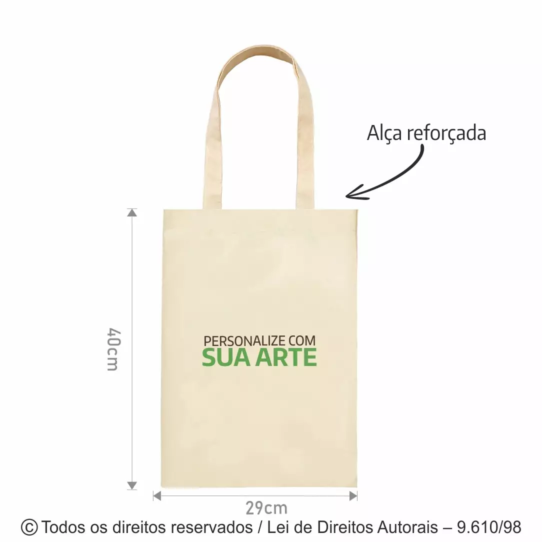 SACOLA DE LONA 240G  29X40CM 20L