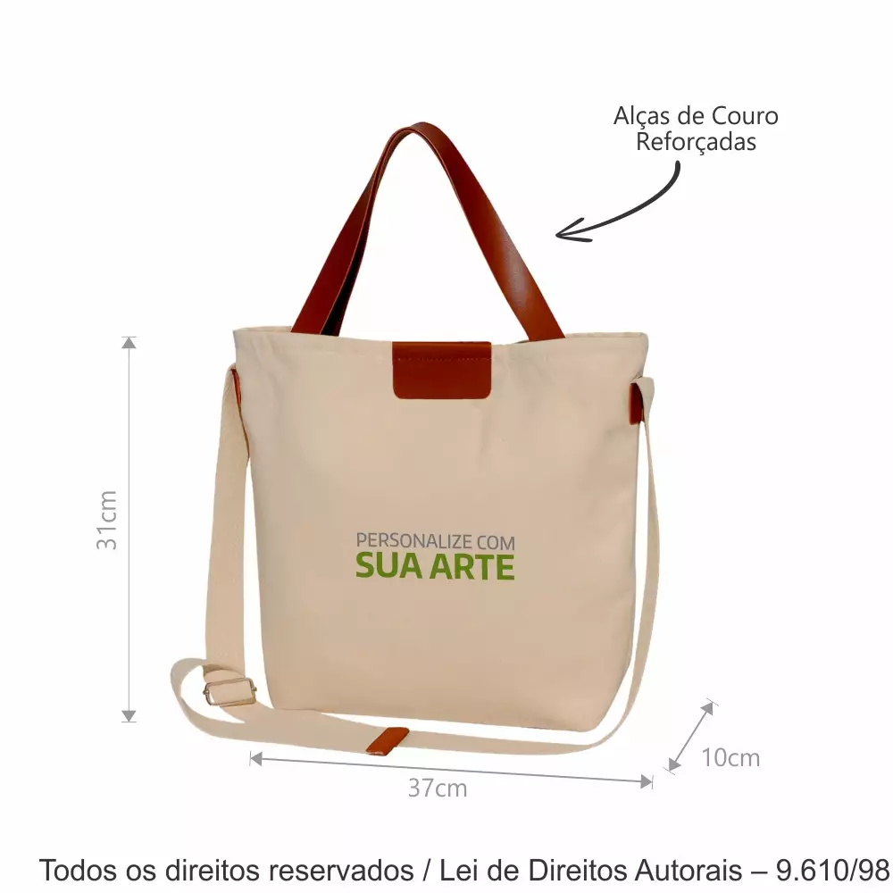 SACOLA DE LONA 240G 37X31X10CM 317L