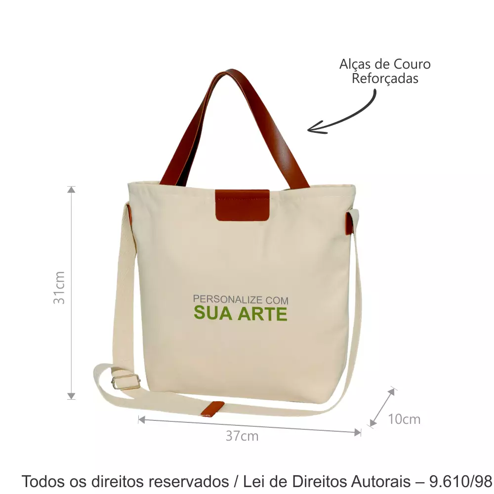 SACOLA DE LONA 240G 37X31X10CM 317L