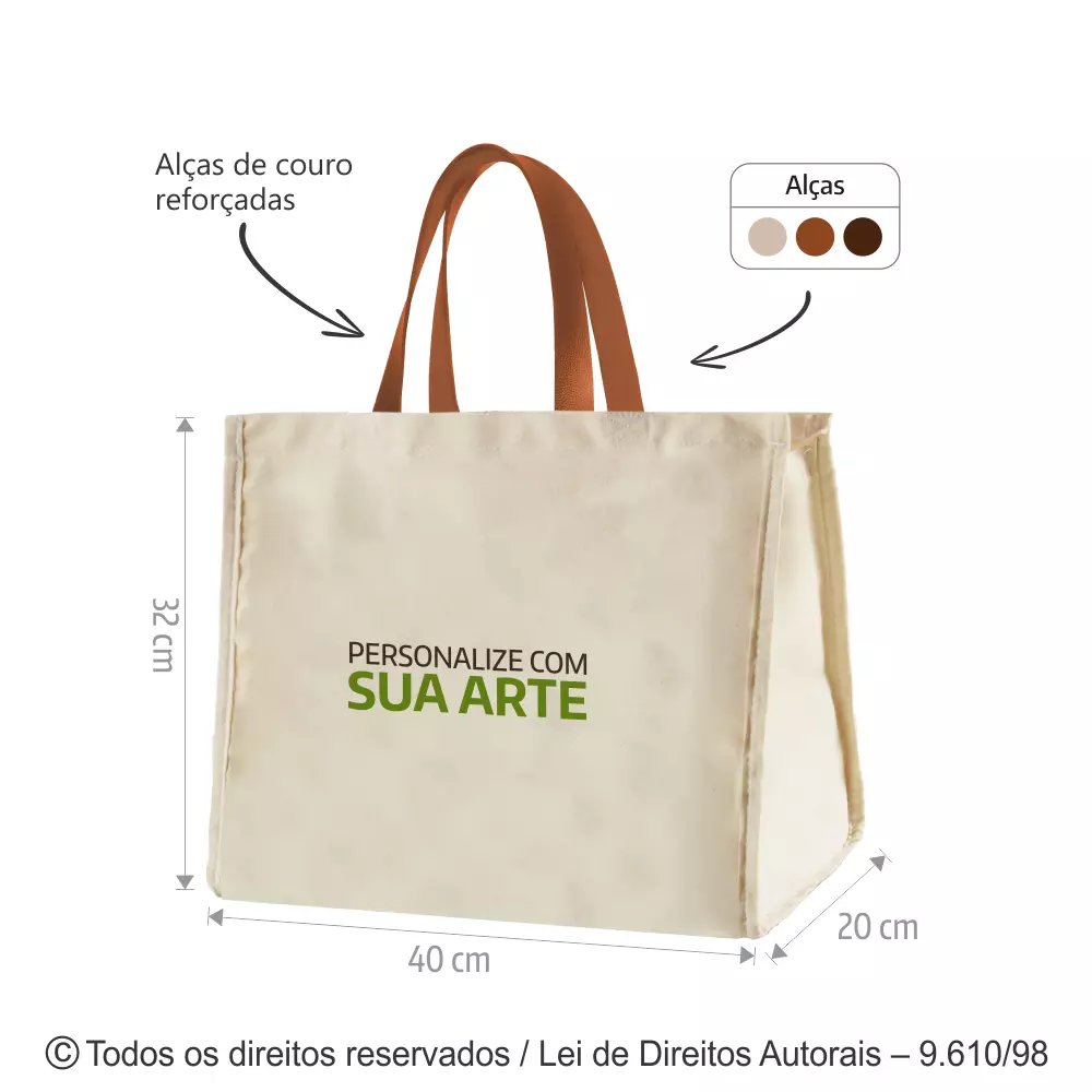 SACOLA DE LONA 240G 40X32X20CM 324L