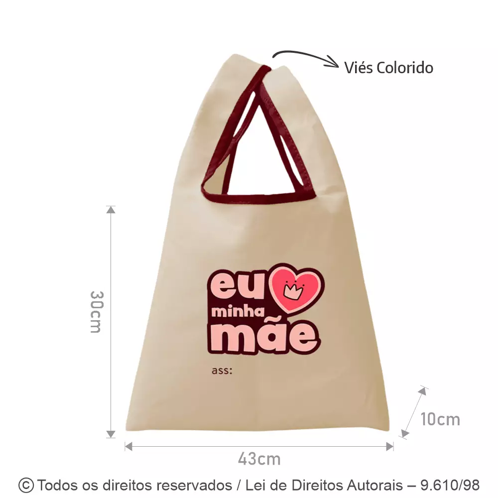 SACOLA DE LONA 240G 43X30X10CM 329LDC