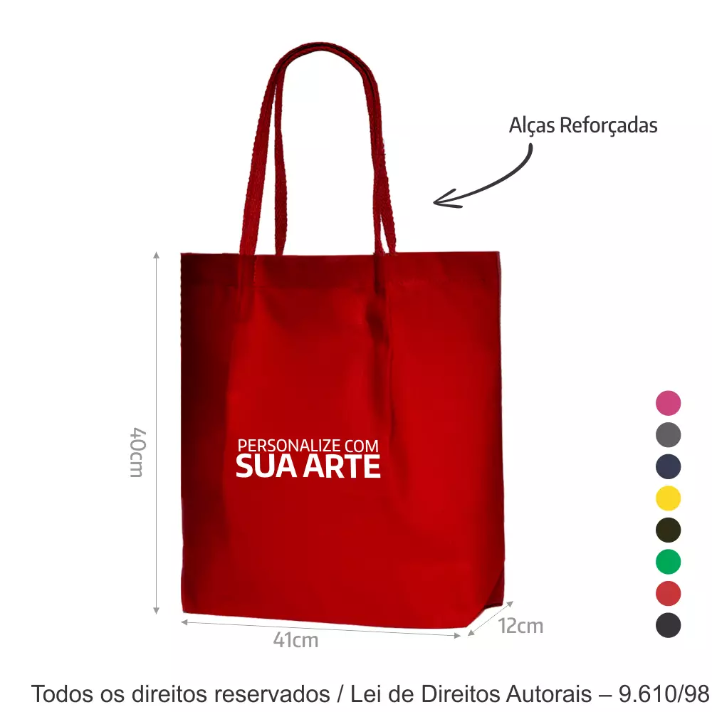 SACOLA DE LONA COLORIDA 41X40X12CM 315LCFC