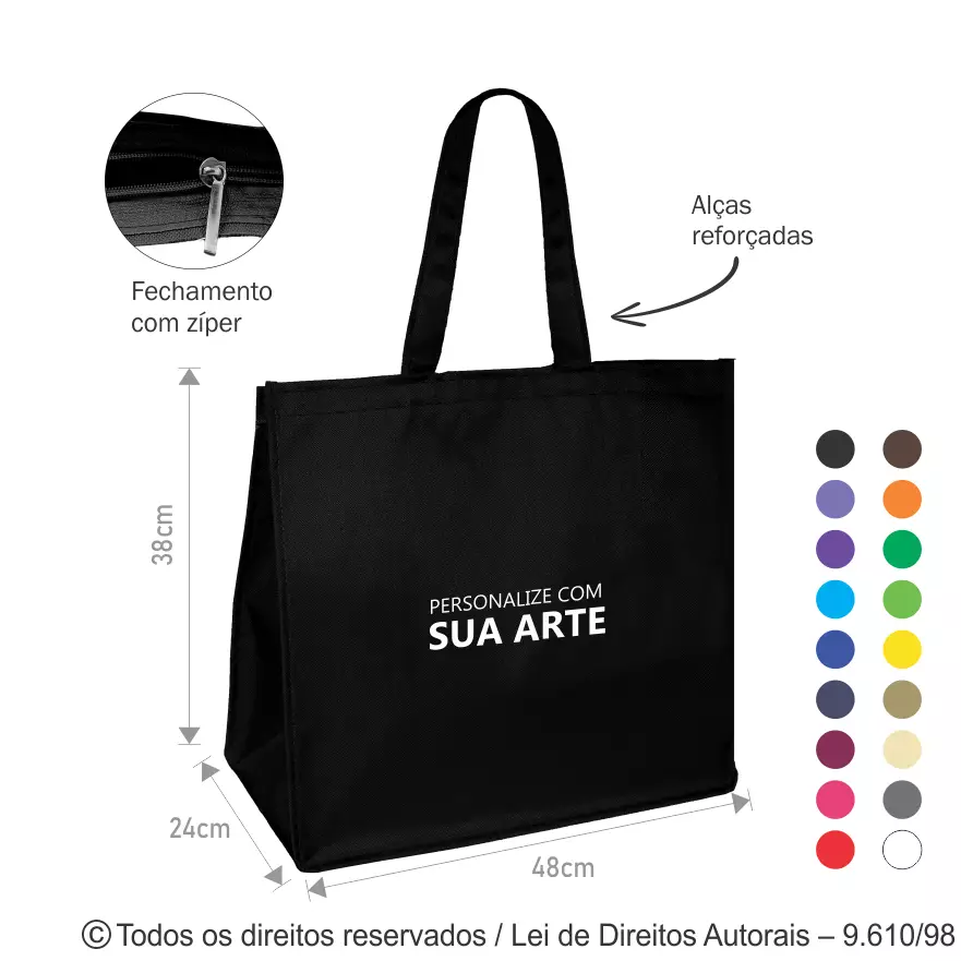 SACOLA DE NYLON 600G 48X38X24CM 318N