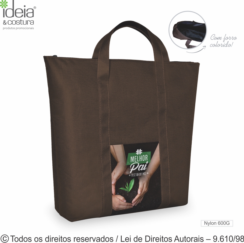 SACOLA DE NYLON 600G COM FORRO 50X45X14 202N