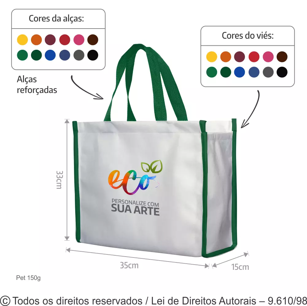 SACOLA DE PET 150G 35X33X15CM 173PFCDC