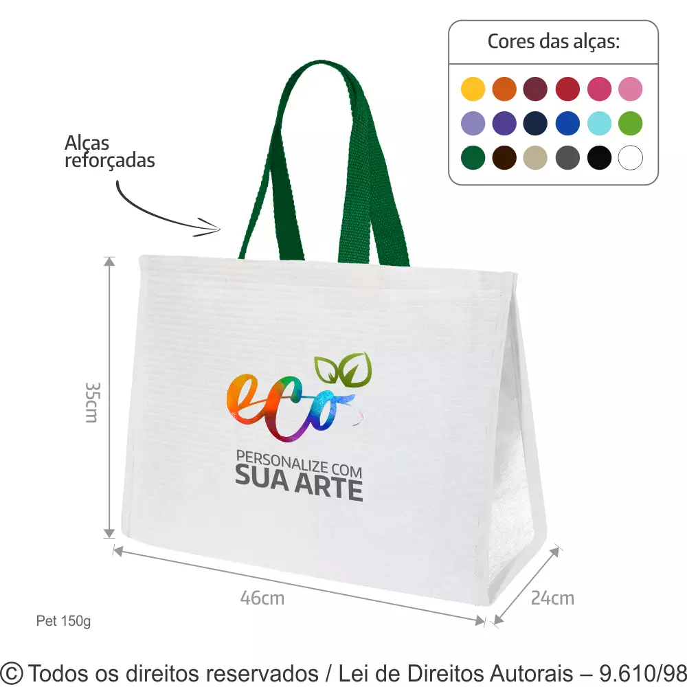 SACOLA DE PET 150G  46X35X24CM 312PFC