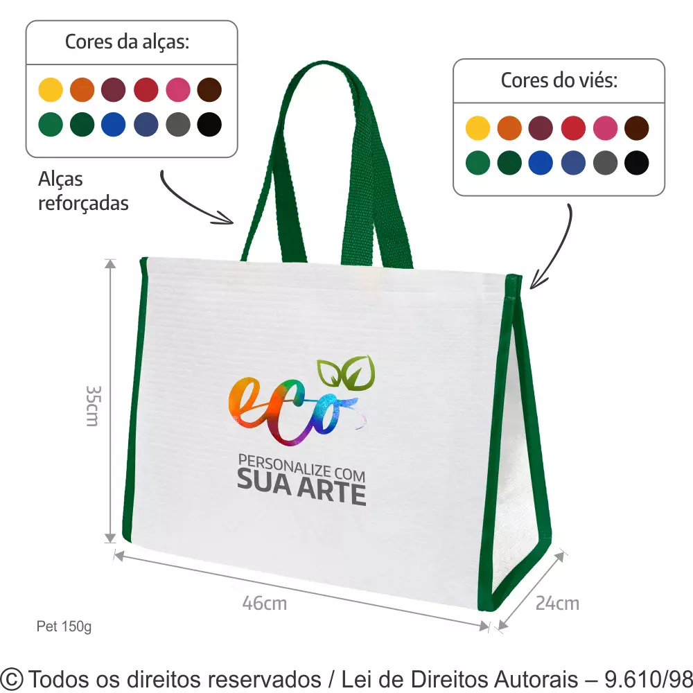 SACOLA DE PET 150G  46X35X24CM 312PFCDC
