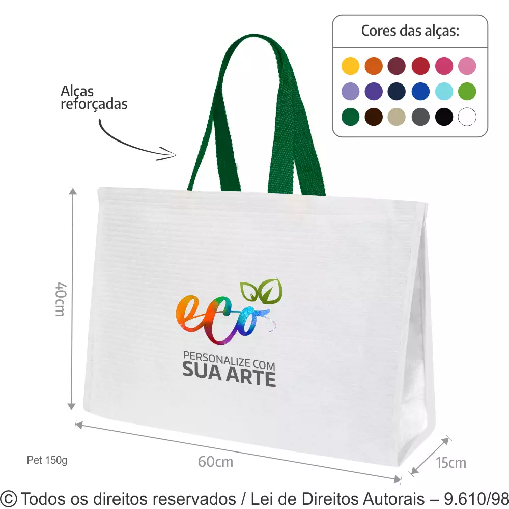 SACOLA DE PET 60X40X15CM 107PFC