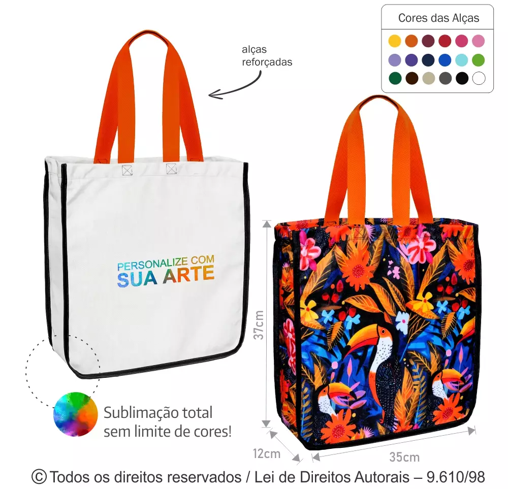 SACOLA DE POLIESTER 301 35X37X12CM 300PL