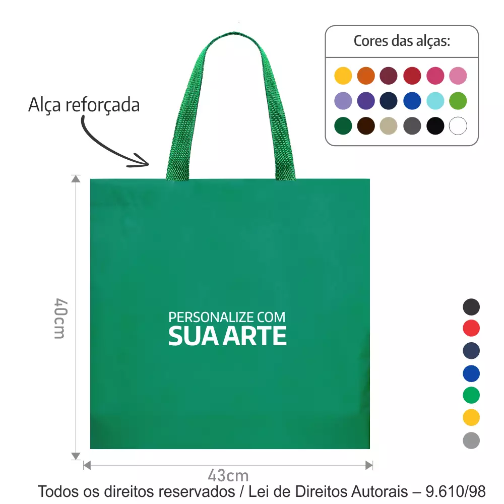 SACOLA DE TNT 60G 43X40CM 126T2