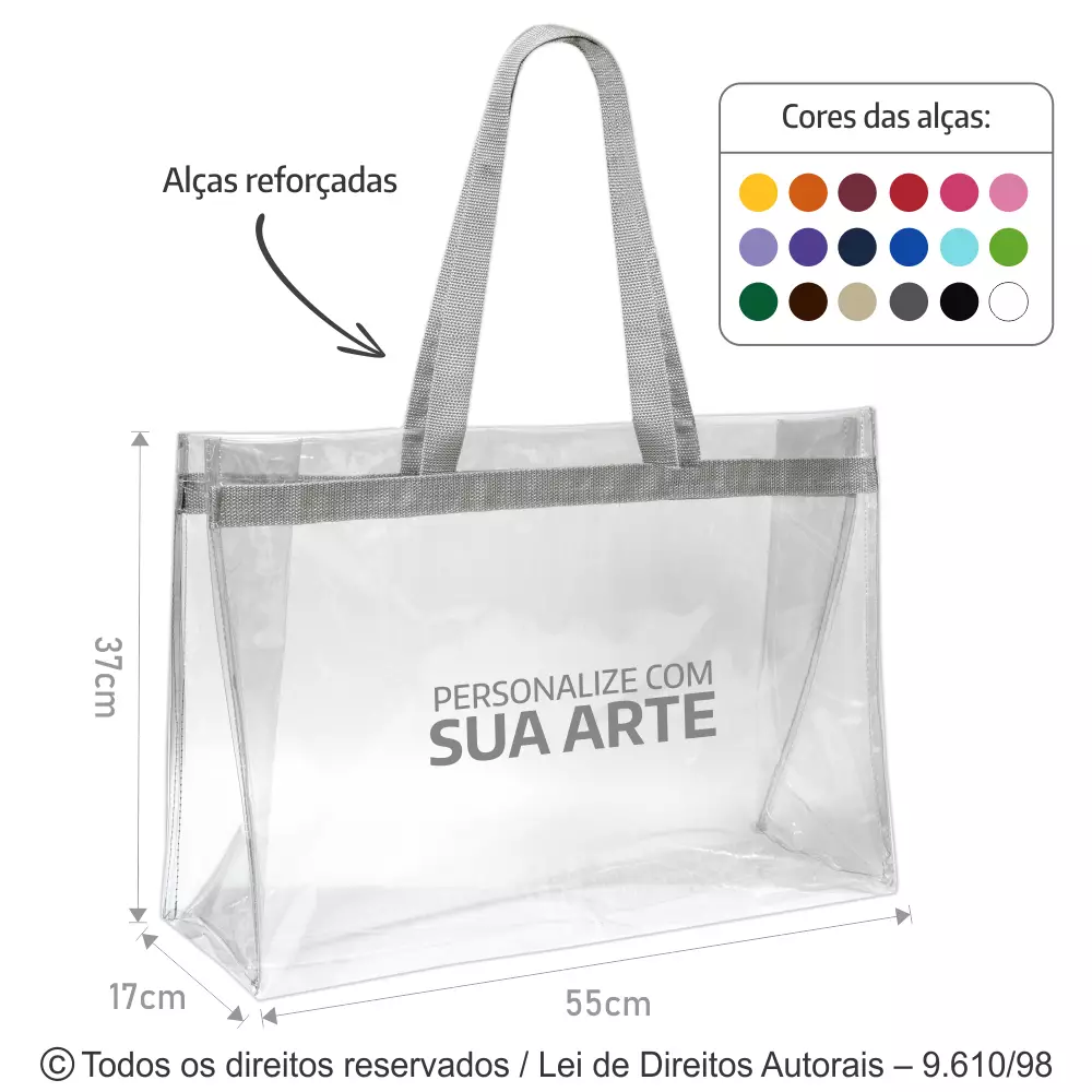 SHOP BAG 55X37X17CM PVC CRISTAL 327PVCFC